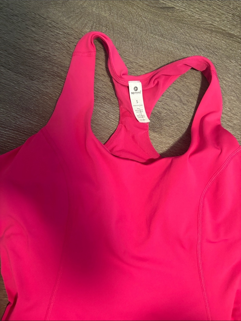 90 Degree By Reflex Hot Pink Athletic Tank Top - Picture 4 of 7